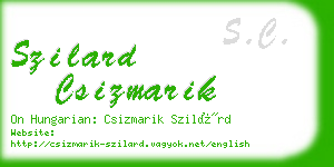 szilard csizmarik business card